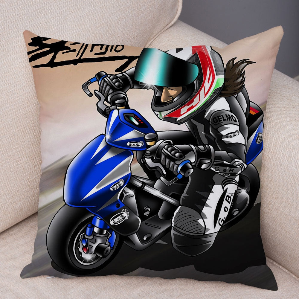 Extreme Sport Pillow Cover Decor Cartoon