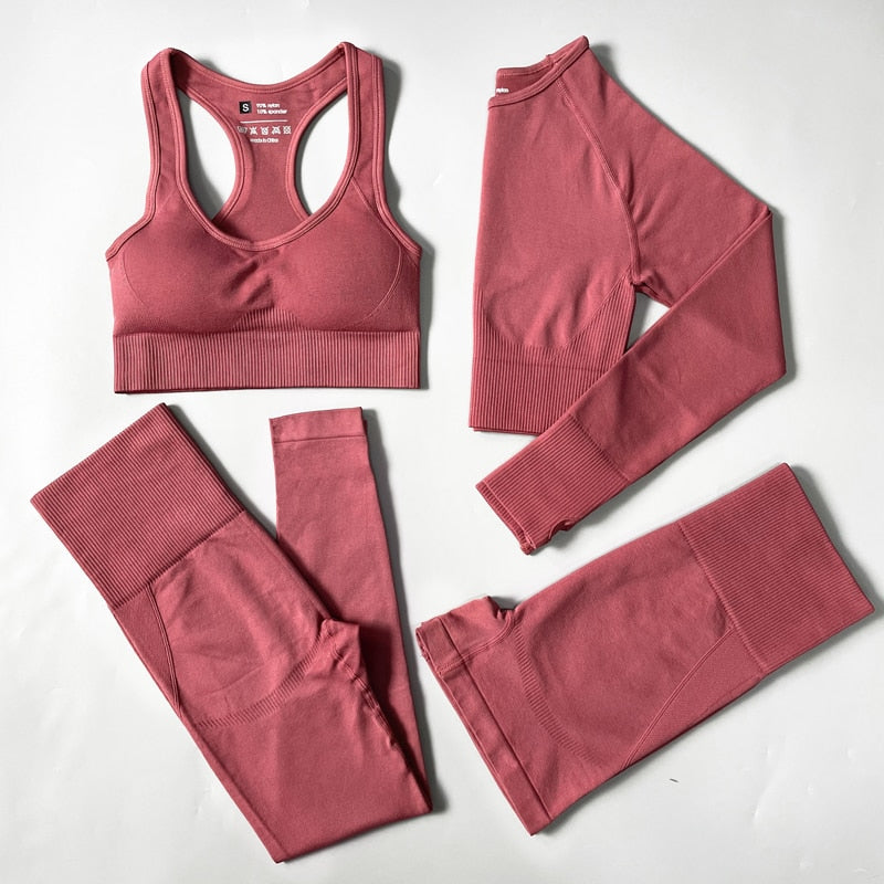 Fitness Frauen Yoga Set Nahtlose Sportswear Workout