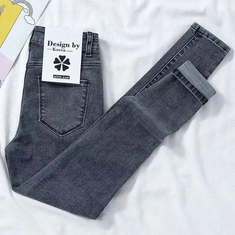 New Women Jeans 2023 Autumn Elastic Pencil Pants High Waist Ladies Tight Clothes Slim Fit Casual Skinny Denim Trousers Women