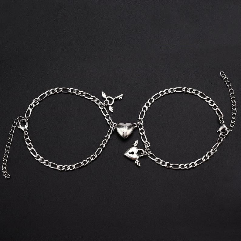 2 Pcs Punk Best Friend Bracelet