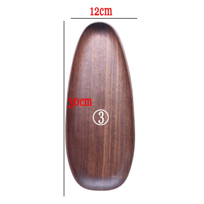 Whole Wood Lovesickness Wood Irregular Oval Solid Wood Pan Plate Fruit Dishes Saucer Tea Tray Dessert Plate Tableware Set