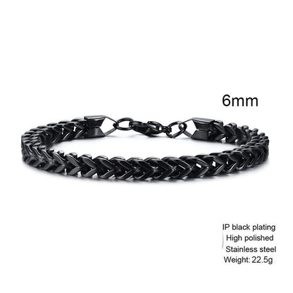 STYLISH STAINLESS STEEL BALI FOXTAIL CHAIN ​​BRACELET