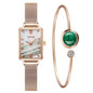 Quartz Watch Bracelet Set Green Dial