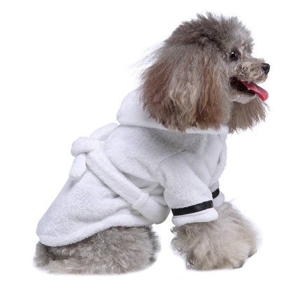 Pet Dog Bathrobe Dog Pajamas Sleeping Clothes Soft Pet Bath Drying Towel Clothes for Puppy Dogs Cats Pet Accessories