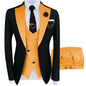 New Costume Homme Popular Clothing Luxury Party Stage Men's Suit Groomsmen Regular Fit Tuxedo 3 Peice Set Jacket+Pant+Vest