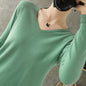 V-ausschnitt Strickwaren Langarm Lose Cashmere-Pullover