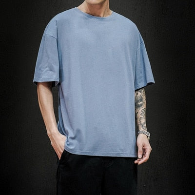 New Summer Men's T Shirt 2023 Fashion Solid