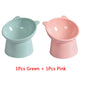 2pcs/set Cat bowl 45 ° neck protection high foot dogs apf cat food water bowl cute binaural pet feeding cup feeder bowls