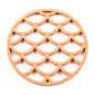 Round Dining Table Mat Coaster Cup Hollow Out Fish Scale Flower Design Kitchen Insulation Hot Pad Silicone Placemat