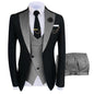 New Costume Homme Popular Clothing Luxury Party Stage Men's Suit Groomsmen Regular Fit Tuxedo 3 Peice Set Jacket+Pant+Vest