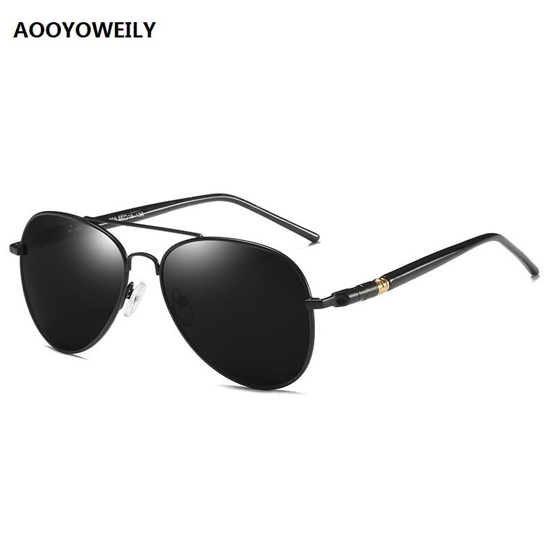 Vintage Black Pilot Sunglasses UV400