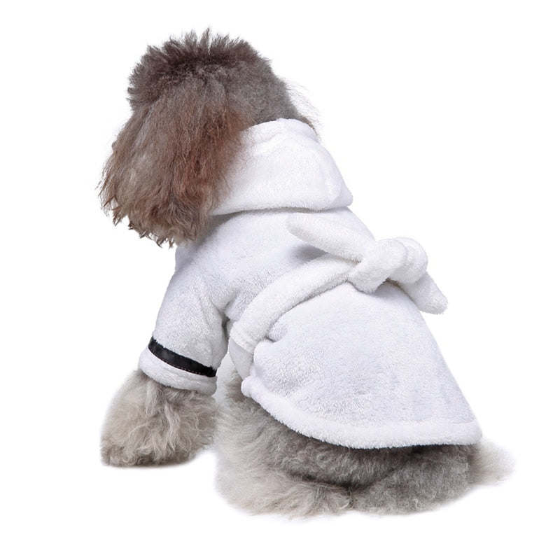 Pet Dog Bathrobe Dog Pajamas Sleeping Clothes Soft Pet Bath Drying Towel Clothes for Puppy Dogs Cats Pet Accessories