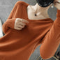 V-neck Knitwear Long Sleeve Loose Cashmere Sweater