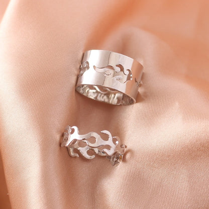 Silber Farbe Schmetterling Ringe