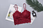 Women Wireless Lace Bra Push Up Tube Top Plus Size Sports Bralette Underwear Non-adjusted Straps Lingerie Full Cup