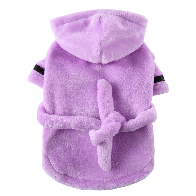 Pet Dog Bathrobe Dog Pajamas Sleeping Clothes Soft Pet Bath Drying Towel Clothes for Puppy Dogs Cats Pet Accessories