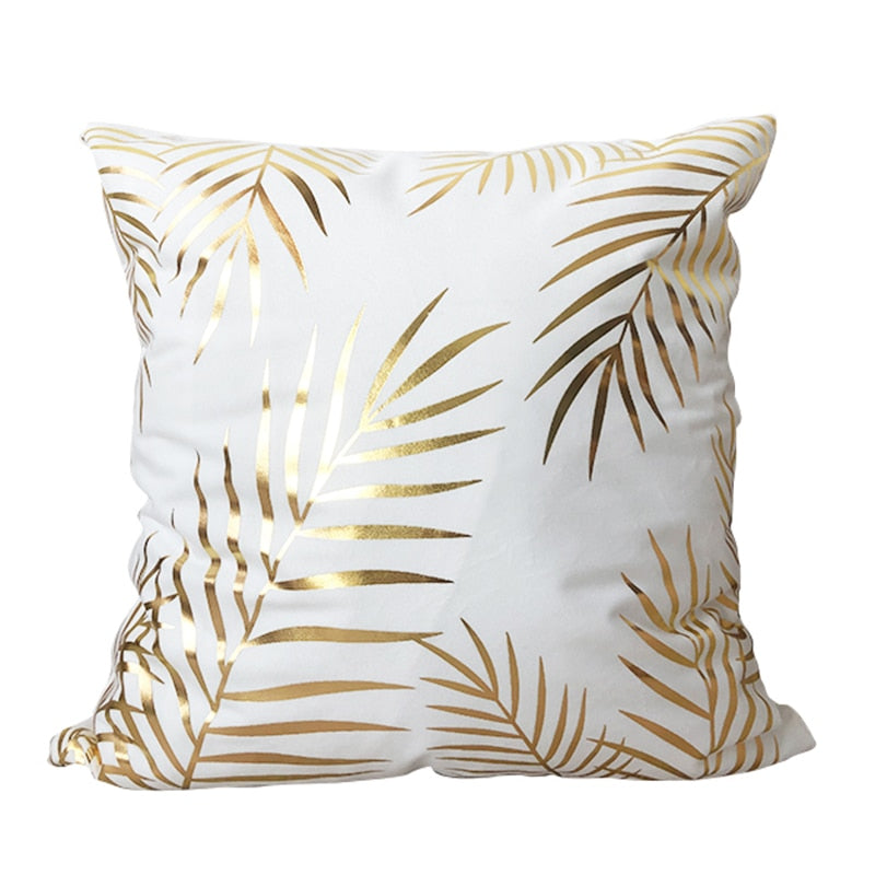 Bronzing Cushion Cover Decorative Pillows Pineapple Eye Geometric Gold Pillow Case Luxury Sofa Cushions Home Chair Cojin 45*45cm