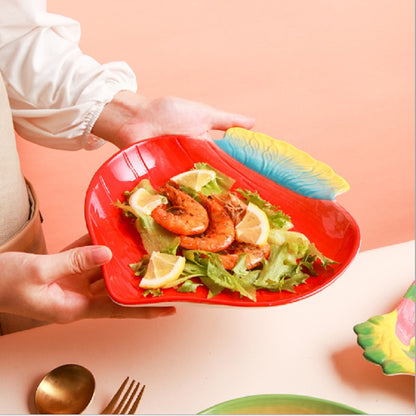 Fruit shaped ceramic salad plate creative cute household snack dish