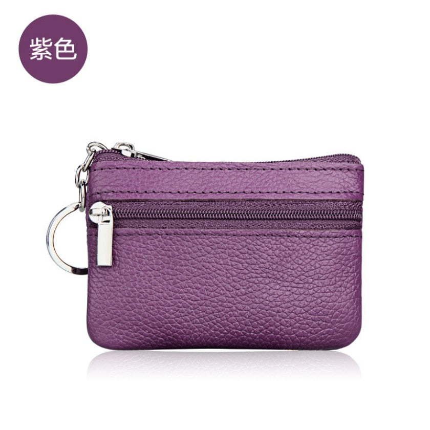 New Women Genuine Leather Wallet Female Purses Women Zipper Coin Purses Kids Storage Bag Bags Pouch