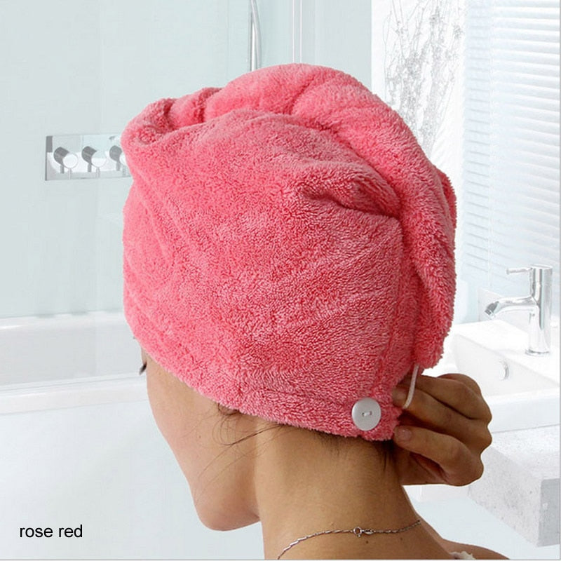 23*60cm 1 Pc Schnell Trockenen Handtücher Mikrofaser Stoff Trockenes Haar Hut Dusche Kappe Dame Turban Bad Handtuch saugfähigen