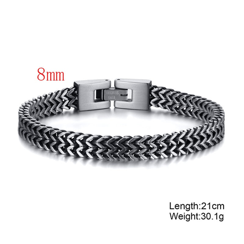 STYLISH STAINLESS STEEL BALI FOXTAIL CHAIN ​​BRACELET