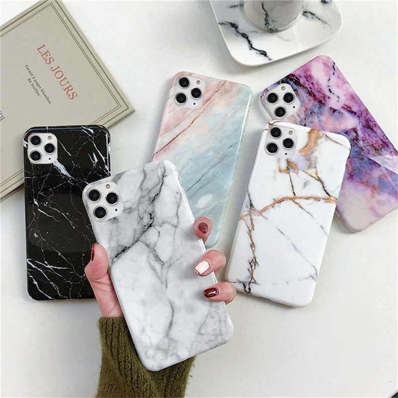 Ottwn Marble Stone Texture Phone Case For iPhone