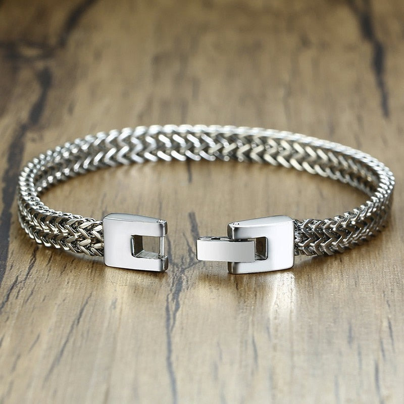 STYLISH STAINLESS STEEL BALI FOXTAIL CHAIN ​​BRACELET