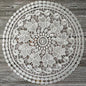 NEW round Lace sun flower embroidery placemat cup coaster kitchen wedding Christmas table place mat cloth pad New Year doily