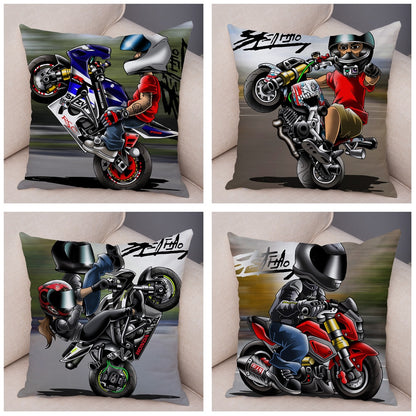 Extreme Sport Pillow Cover Decor Cartoon