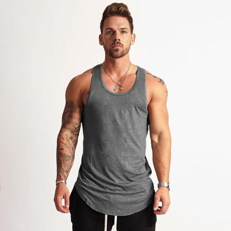 Gym Workout Sleeveless Shirt Tank Top Men Bodybuilding