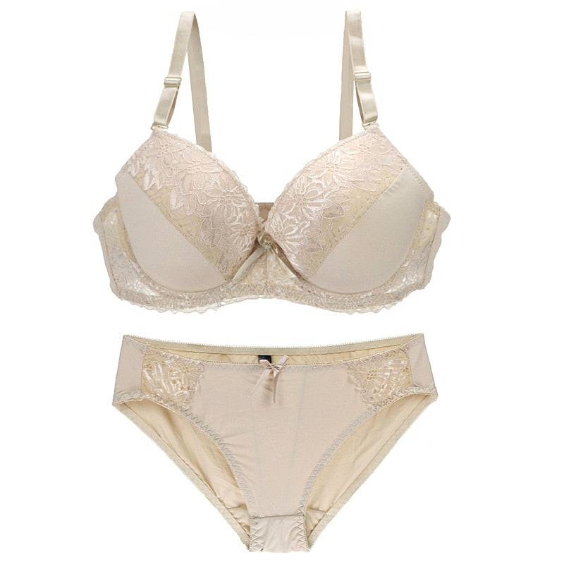 Dame Spitze Push-Up Bh Sets 38/85 40/90 42/95 D DD E Tasse Unterwäsche Höschen Frauen Sexy Dessous Weibliche