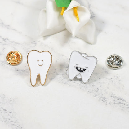 Cartoon Syringe Pink Pill Enamel Pins Smile Teeth Brooches Medical Organ Metal Badges Denim Bag Lapel Pin Jewelry Gifts For Kids