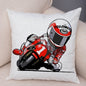 Super Soft Plush Cartoon Sport Motorcycle Pillow