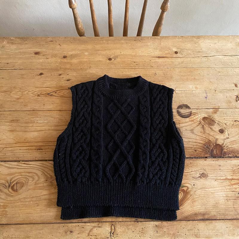 Cotton Vest Coat Solid Tops Knit Waistcoat Toddler Sweater Outerwear 0-3Y