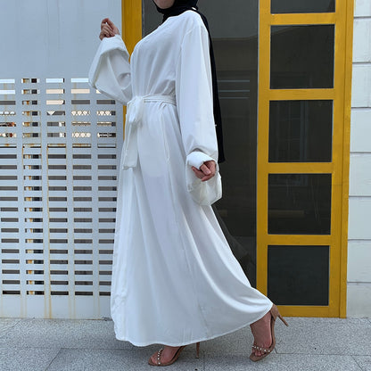 Öffnen Kaftan Dubai Abaya Truthahn Kimono Strickjacke Islam