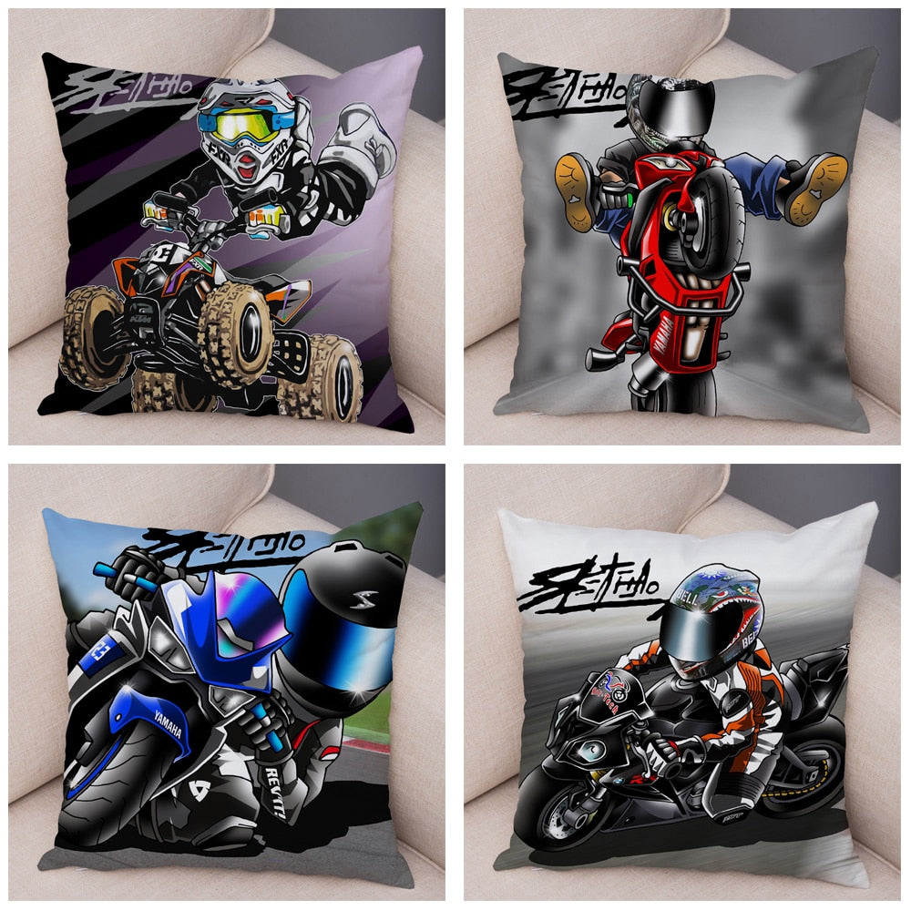 Extreme Sport Pillow Cover Decor Cartoon