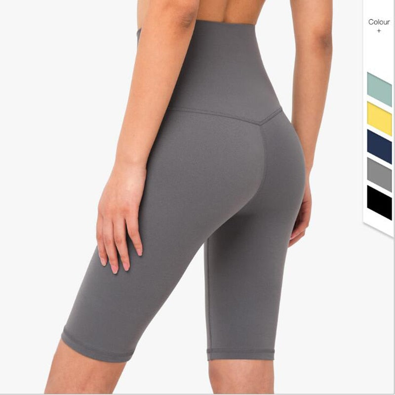 Hohe Taille Energie Yoga Shorts Nahtlose