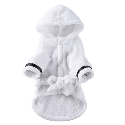 Pet Dog Bathrobe Dog Pajamas Sleeping Clothes Soft Pet Bath Drying Towel Clothes for Puppy Dogs Cats Pet Accessories