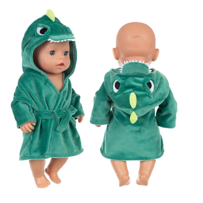 New Bathrobe Animal Suit Fit 17 inch New Bathrobe Animal Suit Fit 43cm Baby New Born Doll Clothes