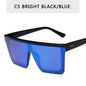 Vintage Male Flat Top Sunglasses Men Brand Black Square Shades UV400 Gradient Sun Glasses For Women Cool One Piece Designer