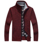 Autumn Winter Men's Sweater Coat Faux Fur Wool Sweater Jackets