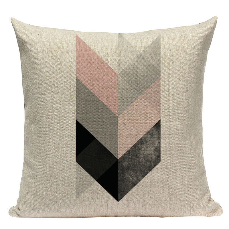 Pink Geometric Nordic Cushion Cover Tropic Palm Leaf Throw Pillow Bedding Pillow Case Sofa Bed Decorative Heart Pillowcase