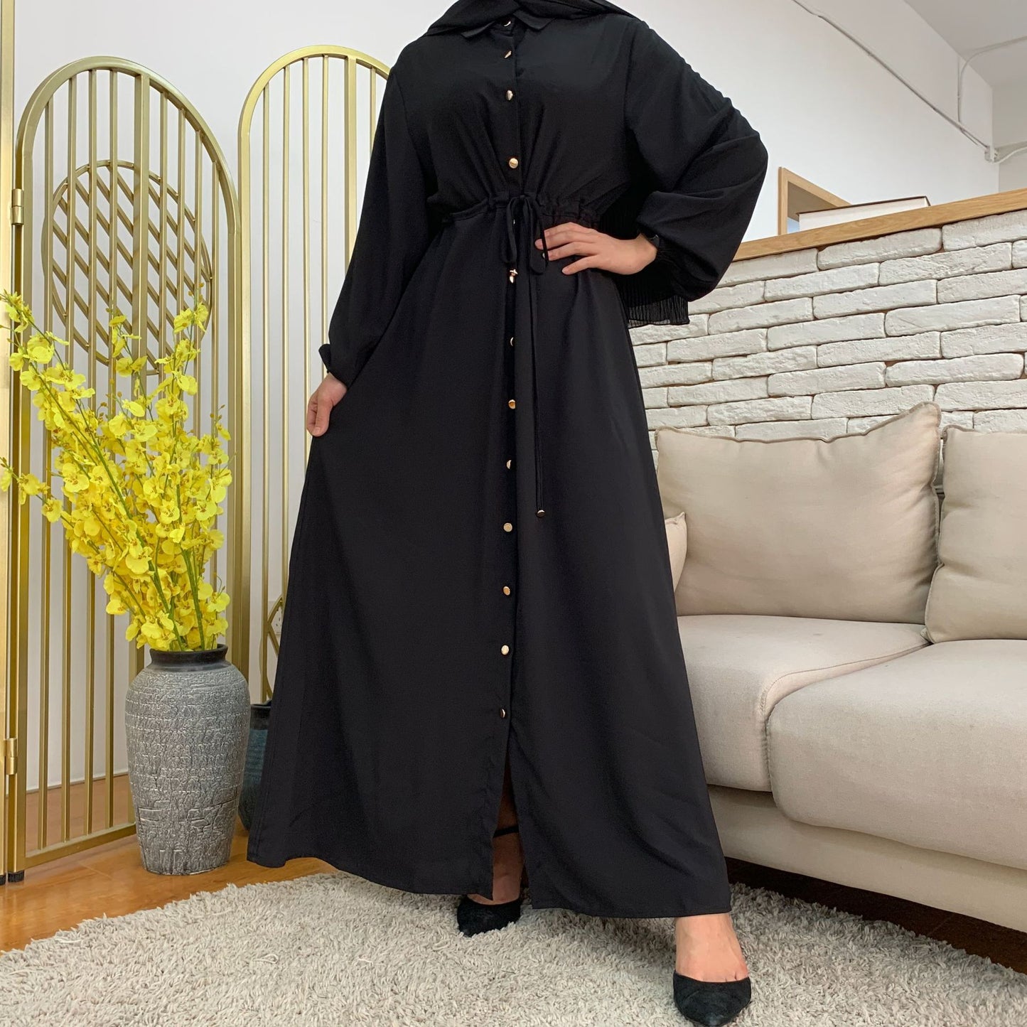 Hijab Kaftan Kleid Islamische Kleidung Vestidos Robe