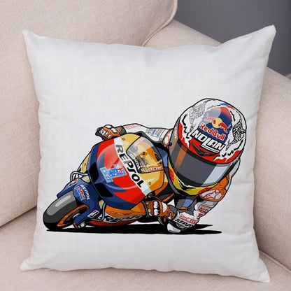 Super Soft Plush Cartoon Sport Motorcycle Pillow