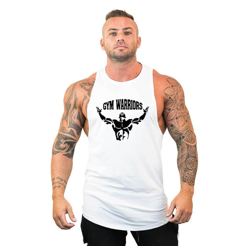 Brand Gym Clothing Mens Bodybuilding Hooded Tank Top