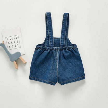 Frühling Herbst Neue Baby Overalls Jungen Mädchen Denim Overalls Kinder Overall Koreanische Mode Kinder Denim Shorts