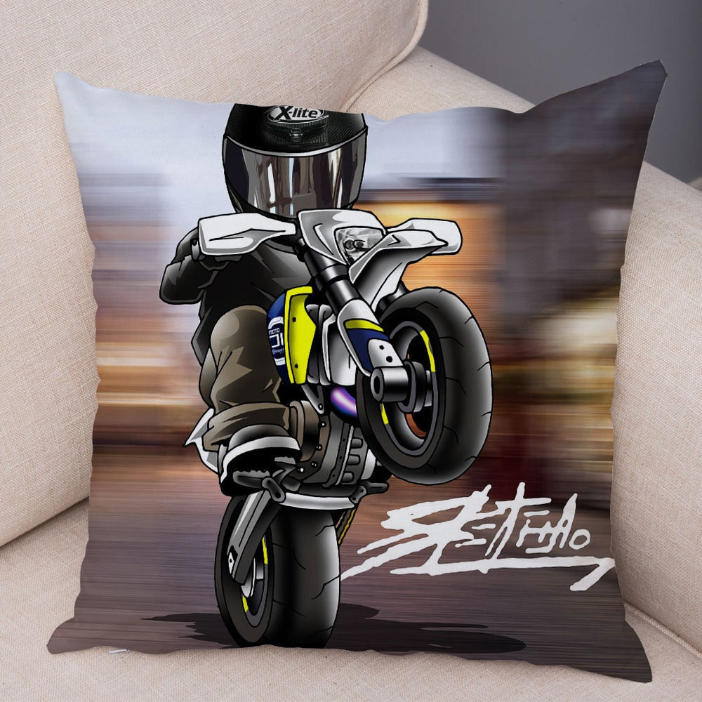 Extreme Sport Pillow Cover Decor Cartoon