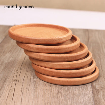 Tea Coffee Cup Pad Placemats Decor Walnut Wooden Coasters Durable Heat Resistant Square Round Drink Mat 1 Pcs Bowl Teapot