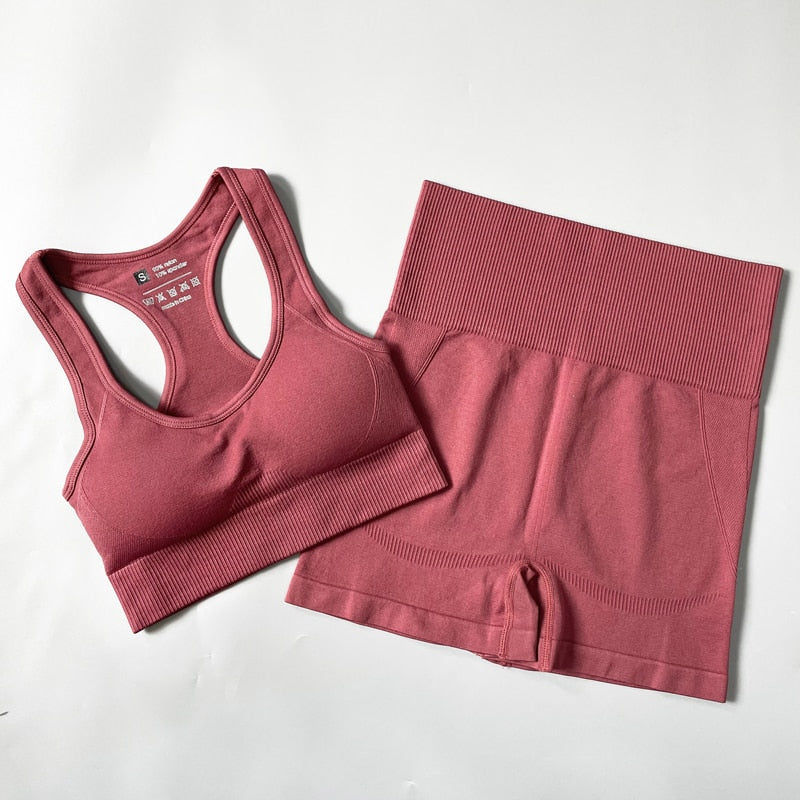 Fitness Frauen Yoga Set Nahtlose Sportswear Workout