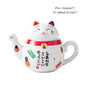 Nette Japanische Glückliche Katze Porzellan Tee-Set Kreative Maneki Neko Keramik Tee Tasse Topf mit Sieb Schöne Plutus Katze Teekanne becher